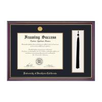 USC Trojans Windsor Medallion w/ Tassel Box Diploma Frame 8.5x11